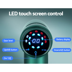 Massage Gun | 30 Speed | 6 Heads | Vibration Muscle Massager | Chargeable | Green