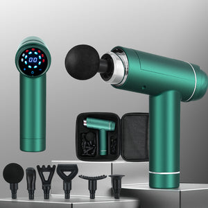 Massage Gun | 30 Speed | 6 Heads | Vibration Muscle Massager | Chargeable | Green