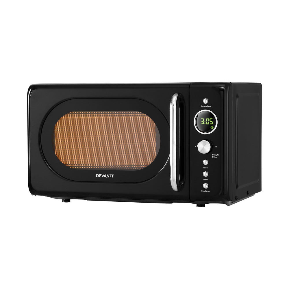 20L Microwave Oven | 700W, Black | Compact & Efficient