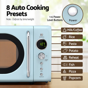 20L Microwave Oven | 800W, Blue | Compact & Efficient