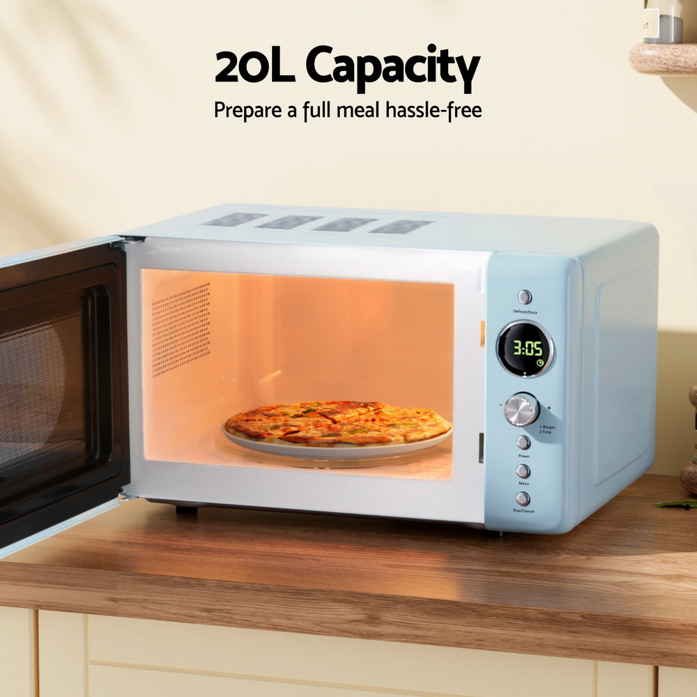 20L Microwave Oven | 800W, Blue | Compact & Efficient