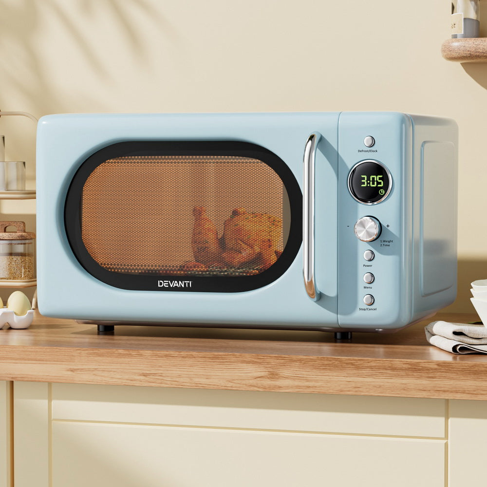 20L Microwave Oven | 800W, Blue | Compact & Efficient