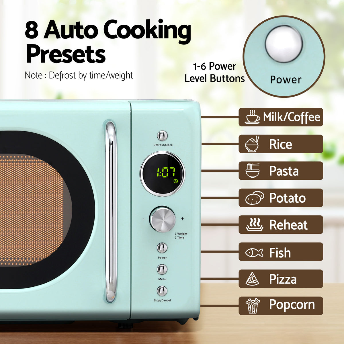 20L Microwave Oven | 700W | Green