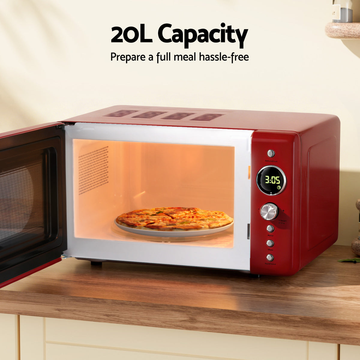20L Microwave Oven | 700W | Red