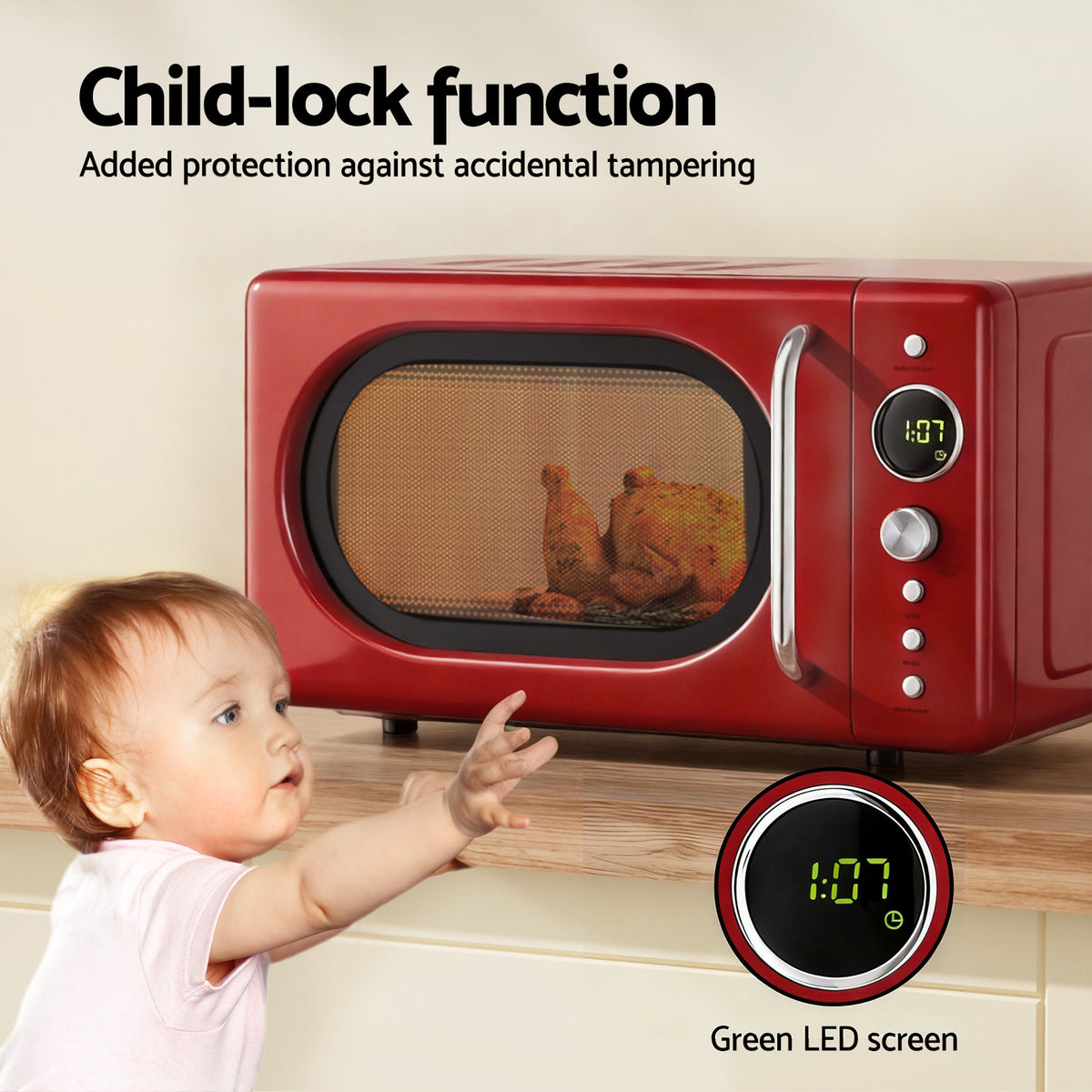 20L Microwave Oven | 700W | Red
