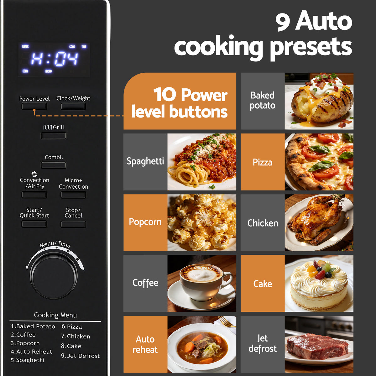 30L Microwave Oven | 4-in-1 | Air Fryer | Convection | Grill