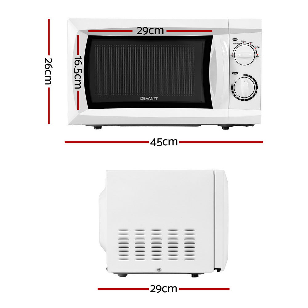 20L Microwave Oven | 800W, White | Compact & Efficient
