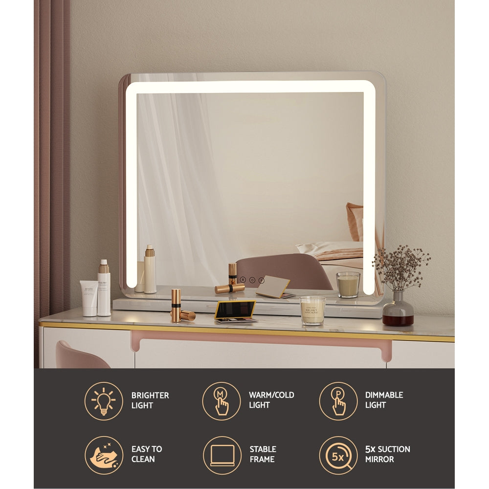Embellir Makeup Mirror With Light | Hollywood Vanity LED Mirrors White 50X60CM