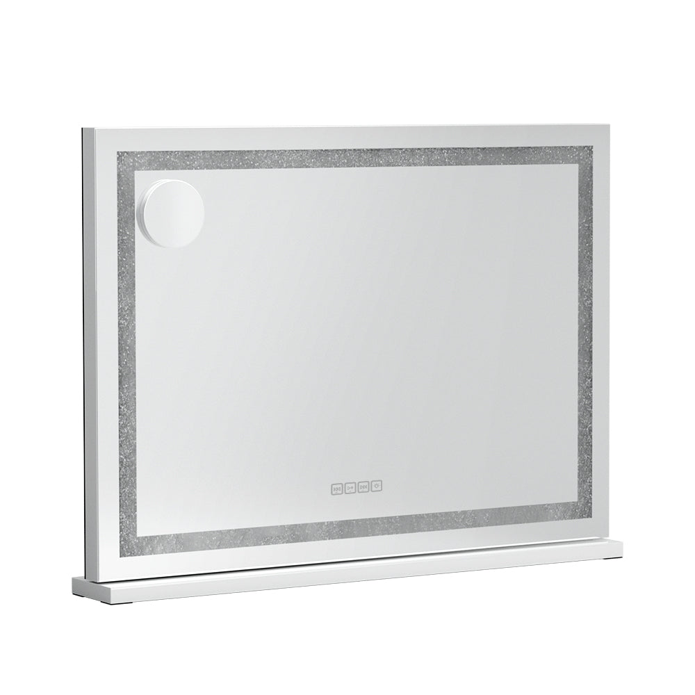 Bluetooth Makeup Mirror | 58x46cm | Hollywood Vanity | With LED Light | Crystal