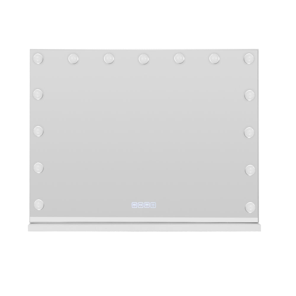 Bluetooth Makeup Mirror | 80x58cm | Hollywood Vanity | With LED Light | Wall