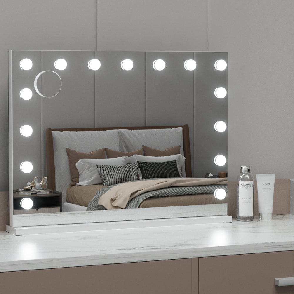 Bluetooth Makeup Mirror | 80x58cm | Hollywood Vanity | With LED Light | Wall