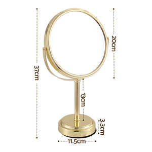 Embellir Makeup Mirror 20x20cm 1X 5X Magnifying Rotation Tabletop Gold