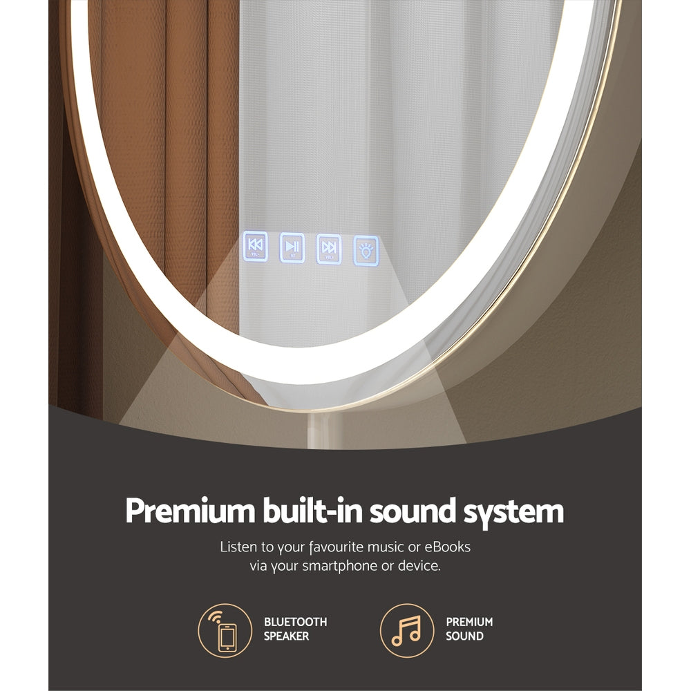 Embellir Makeup Mirror | 40x40cm | Hollywood Vanity with LED Light | Tabletop | Round