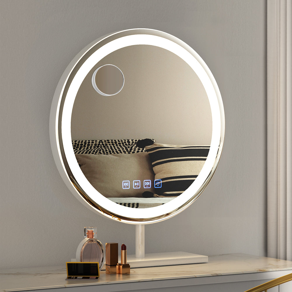 Embellir Makeup Mirror | 40x40cm | Hollywood Vanity with LED Light | Tabletop | Round