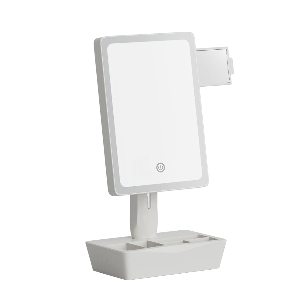 Makeup Mirror | 10X Magnifying | With LED Light | Storage Cosmetic Mirror