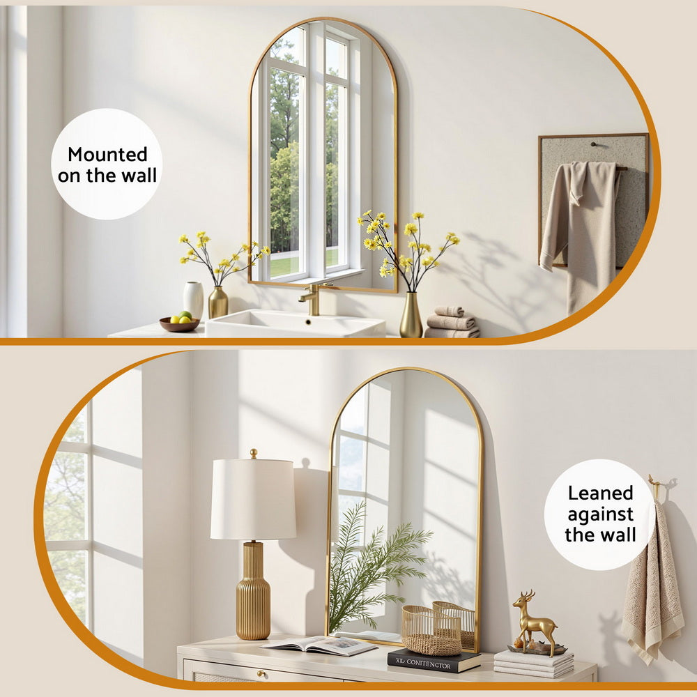 Arched Wall Mirror | 86x50cm | Vanity Home Decor