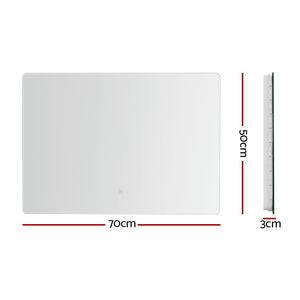 Wall Mirror | 70X50cm | With LED Light | Bathroom Home Decor | Round Rectangle