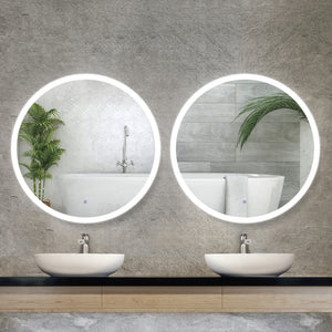 Embellir Wall Mirrors | 2 Pack | 80cm LED Round Vanity | Bathroom or Makeup Decor