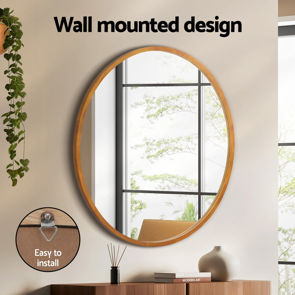Wall Mirror | Wooden Makeup | 80cm