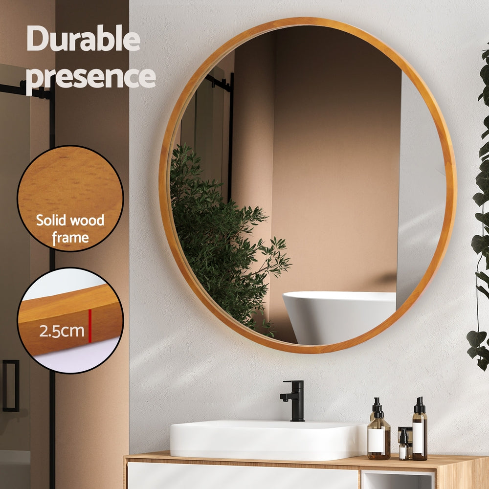 Wall Mirror | Wooden Makeup | 80cm