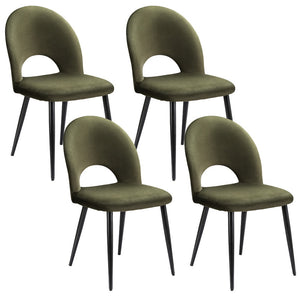 Artiss Dining Chairs | Set of 4 | Velvet Hollow | Green