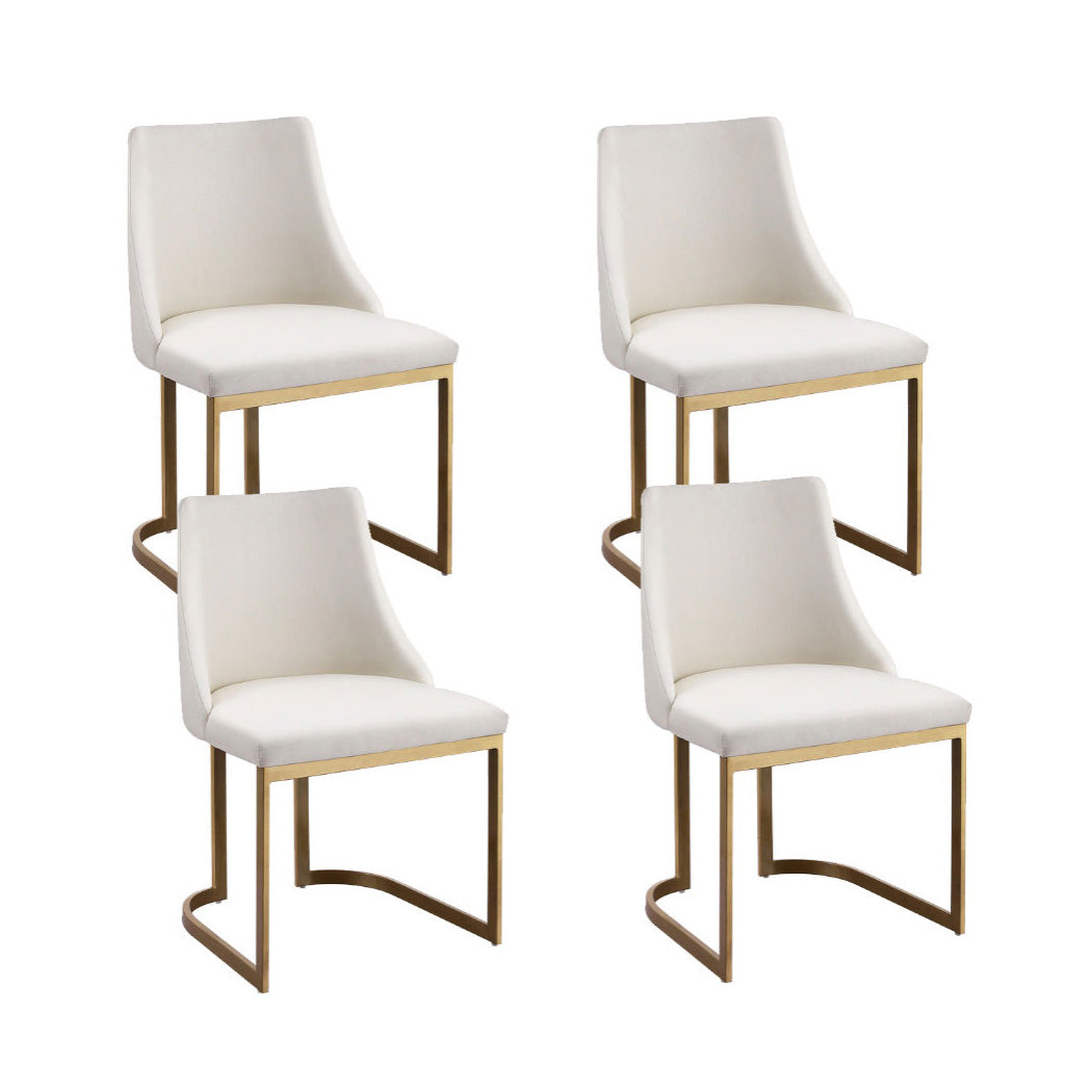 Artiss Dining Chairs | Set of 4 | Linen Fabric Frame | Beige