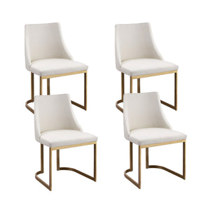 Artiss Dining Chairs | Set of 4 | Linen Fabric Frame | Beige