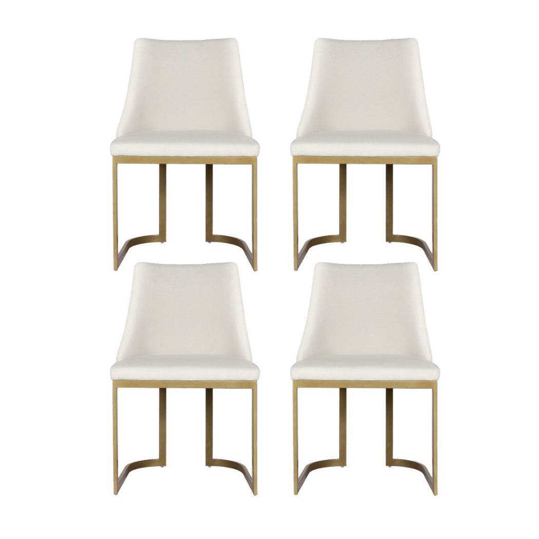 Artiss Dining Chairs | Set of 4 | Linen Fabric Frame | Beige
