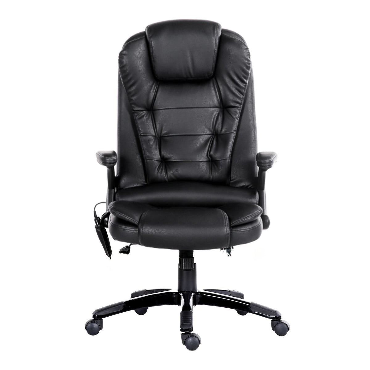 8 Point Massage Office Chair | Heated Seat Recliner | PU | Black