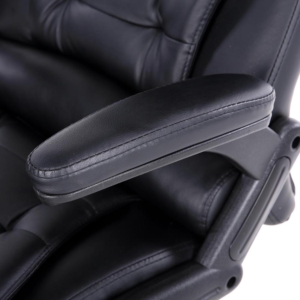 8 Point Massage Office Chair | Heated Seat Recliner | PU | Black