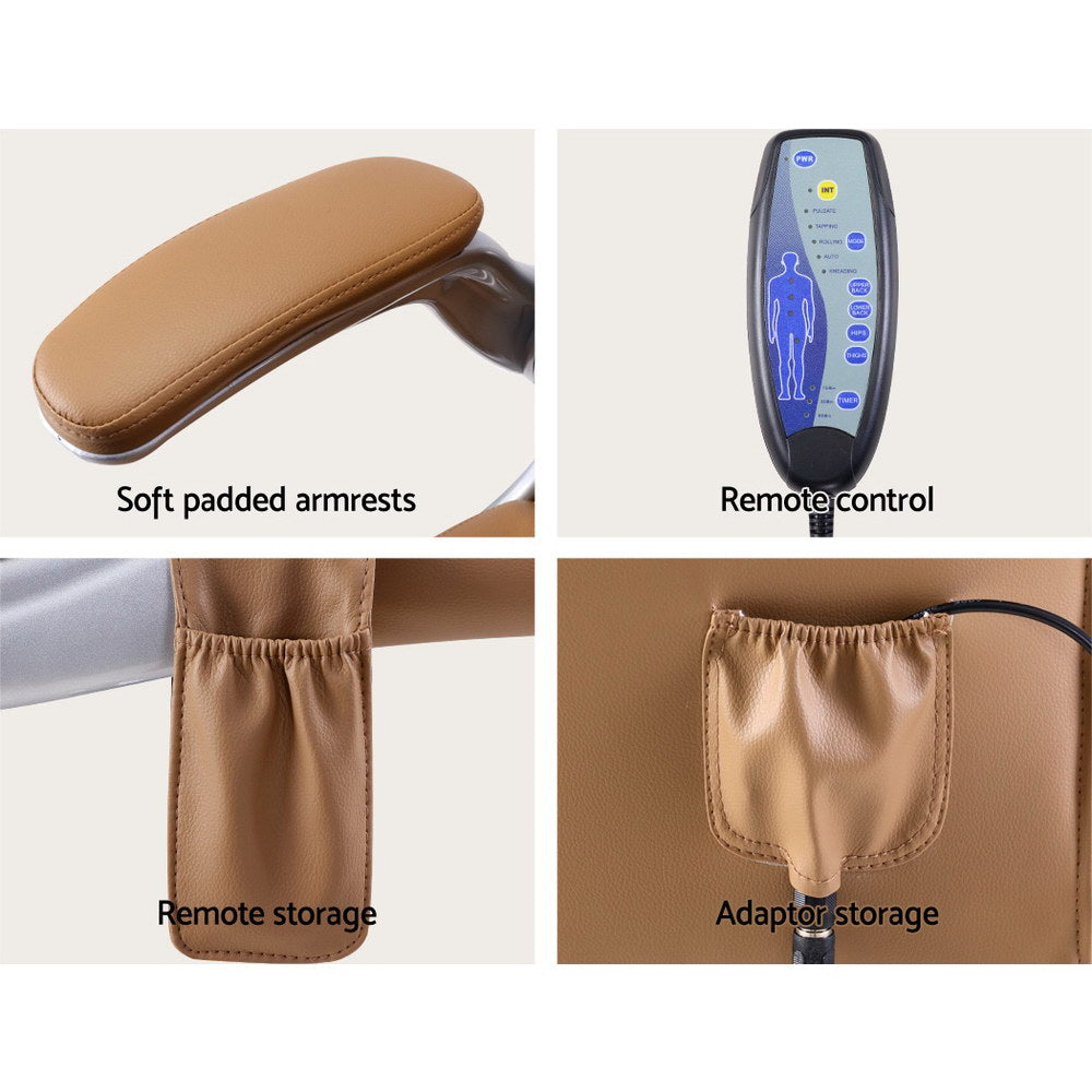 8 Point Massage Office Chair | PU Leather | Espresso