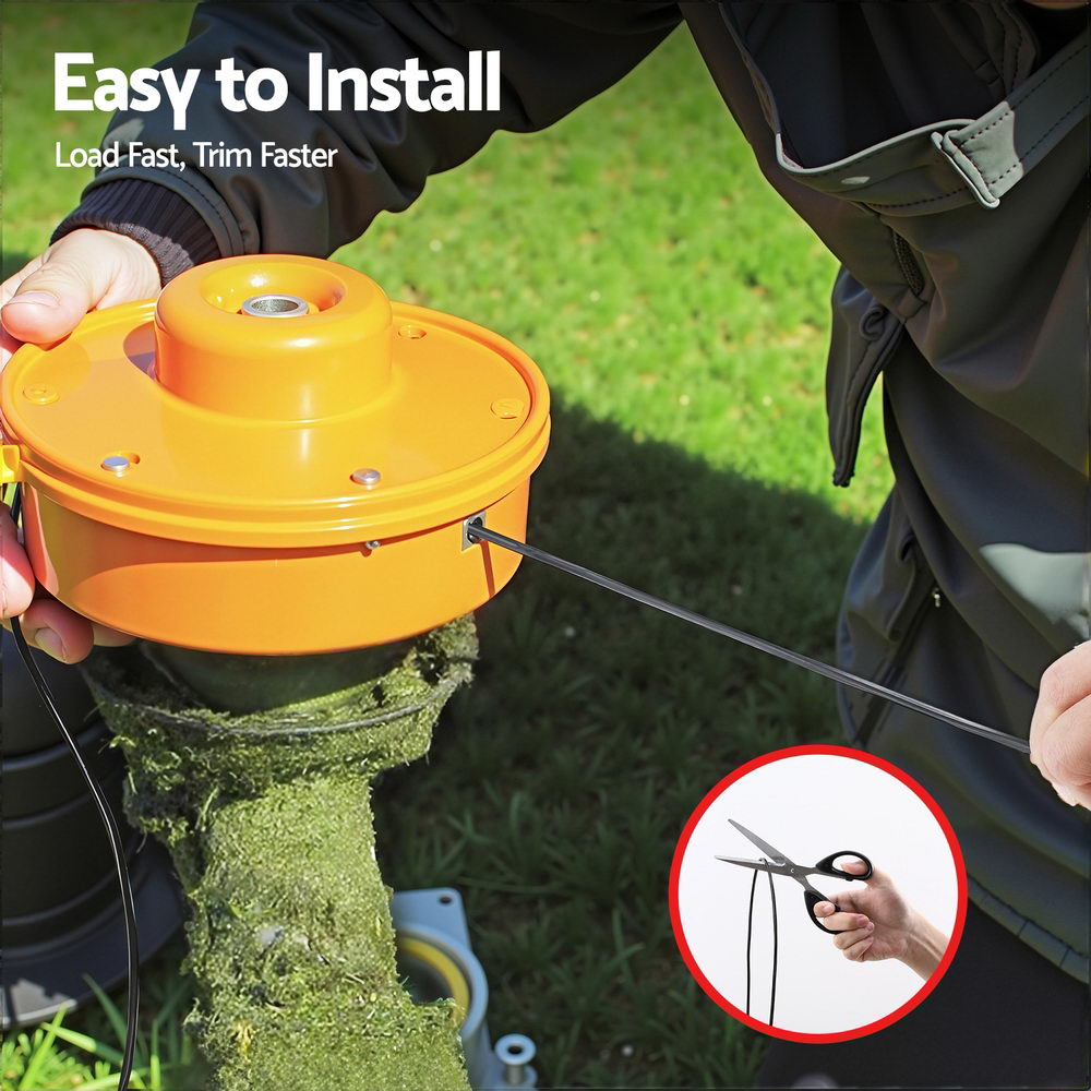 Trimmer Line 100m | Whipper Snipper Cord 2.4mm | Star Nylon String | Black