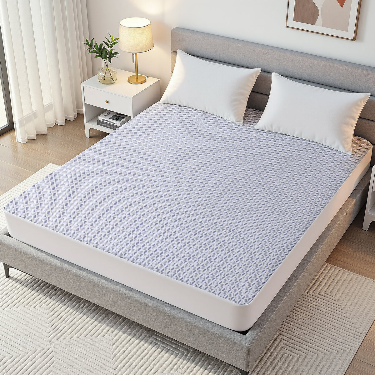 Cooling Mattress Protector | Waterproof | Deep Pocket Fitted | Double