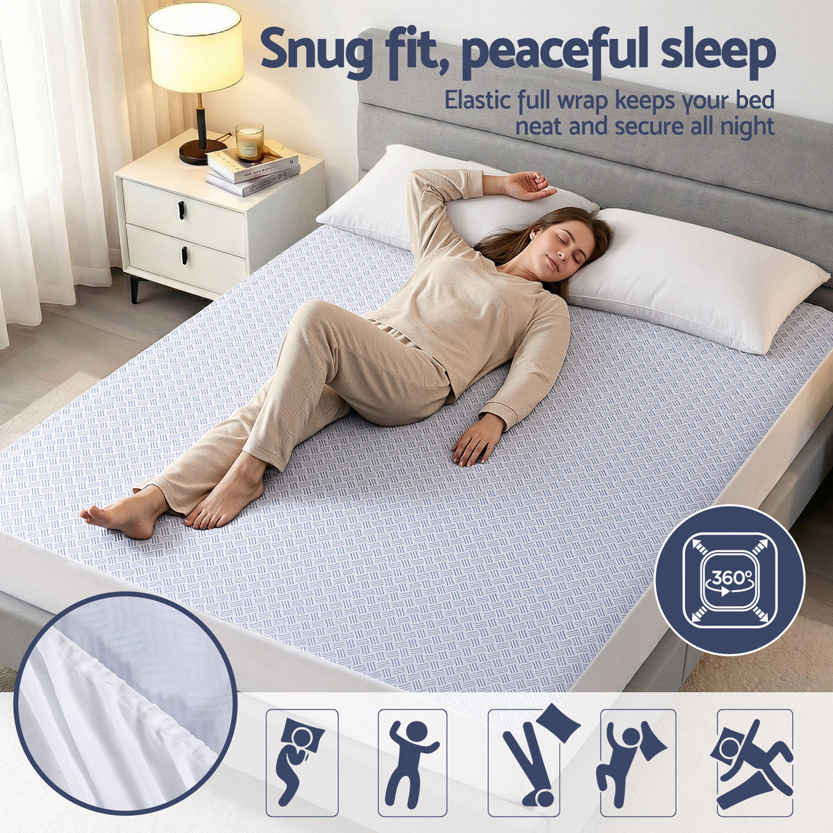 Waterproof Cooling Mattress Protector | Deep Pocket | King