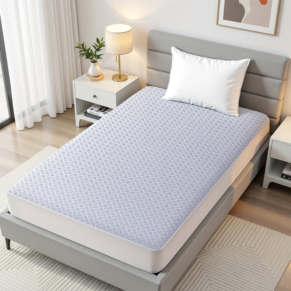 Cooling Mattress Protector | Waterproof Deep Pocket | King Single