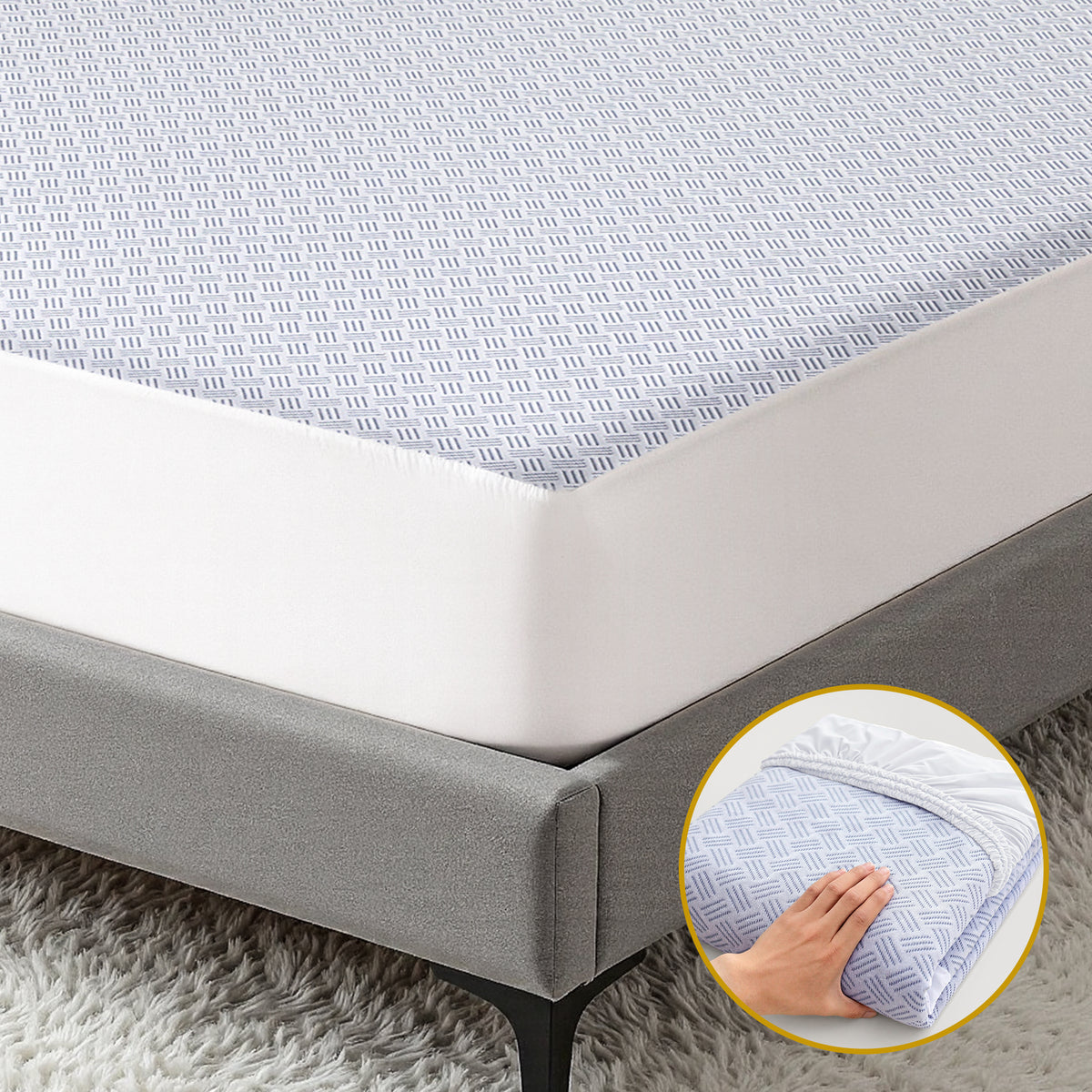 Cooling Mattress Protector | Waterproof Deep Pocket | King Single