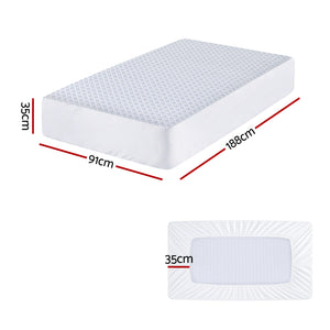 Cooling Mattress Protector | Waterproof | Deep Pocket Fitted | Single