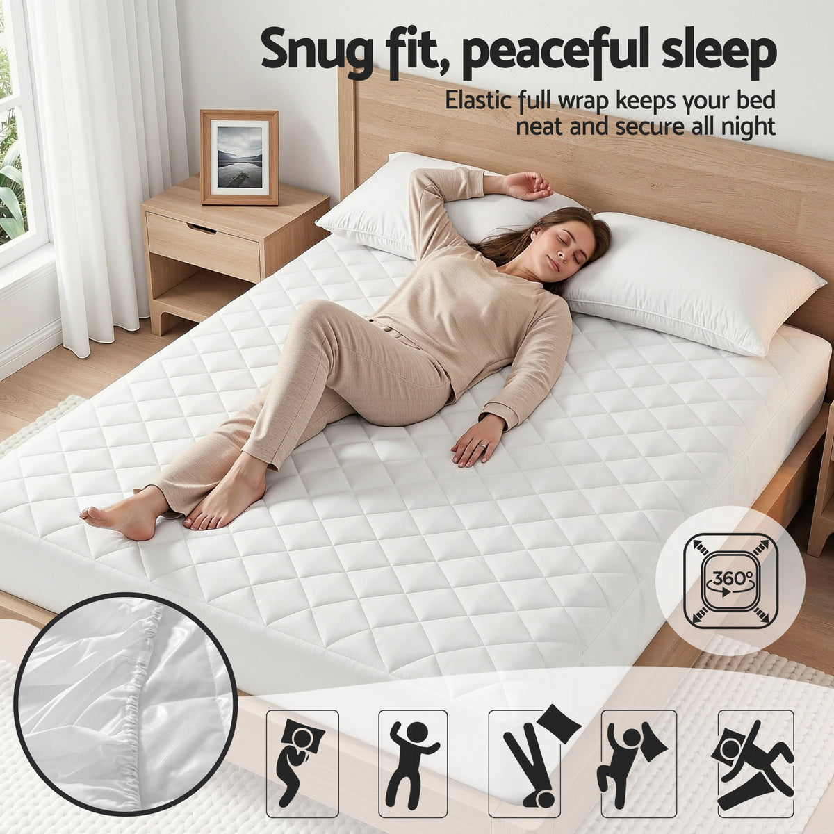 Waterproof Mattress Protector | 100% Cotton Quilted | King