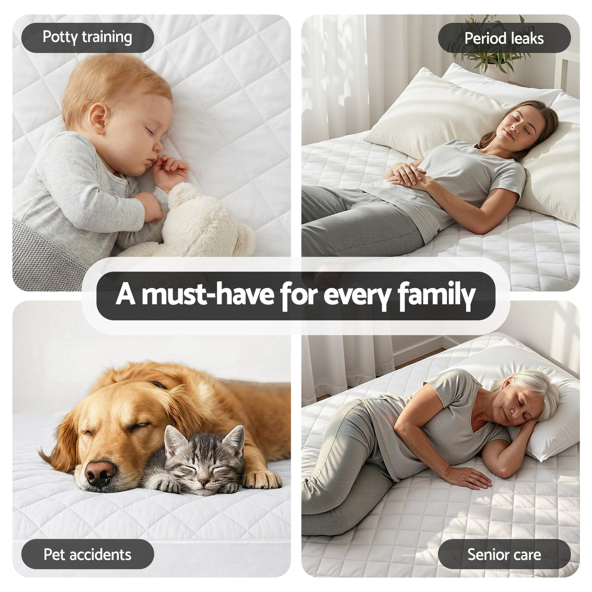 Waterproof Mattress Protector | 100% Cotton Quilted | King Single