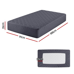 Water-Resistant Mattress Protector | Microfibre | 35cm Deep | 360° Fit | Single