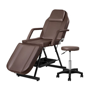 Zenses | Massage Table | Adjustable Salon Bed Chair | 3-Fold | Brown