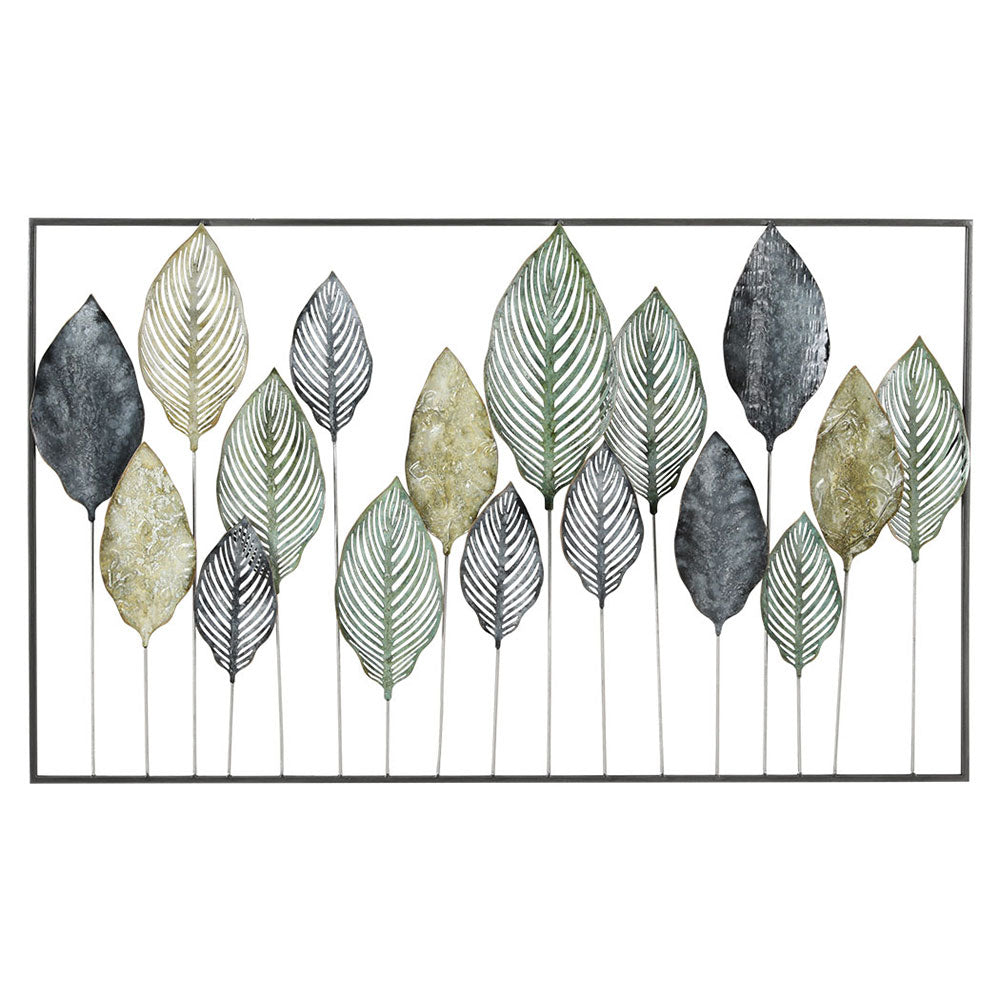 Metal Wall Art | Hanging Sculpture | Home Decor | Leaf Tree of Life | Framed