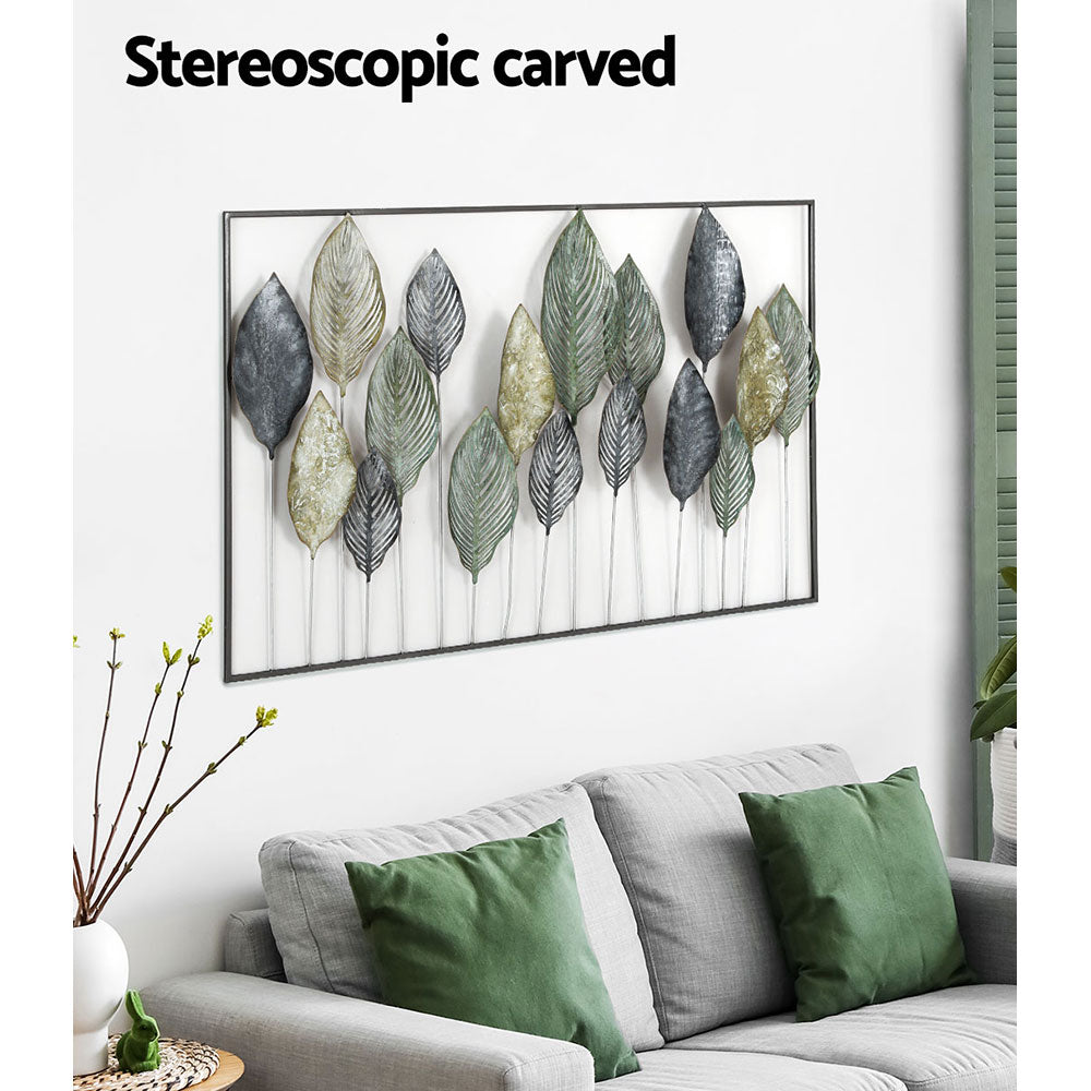 Metal Wall Art | Hanging Sculpture | Home Decor | Leaf Tree of Life | Framed