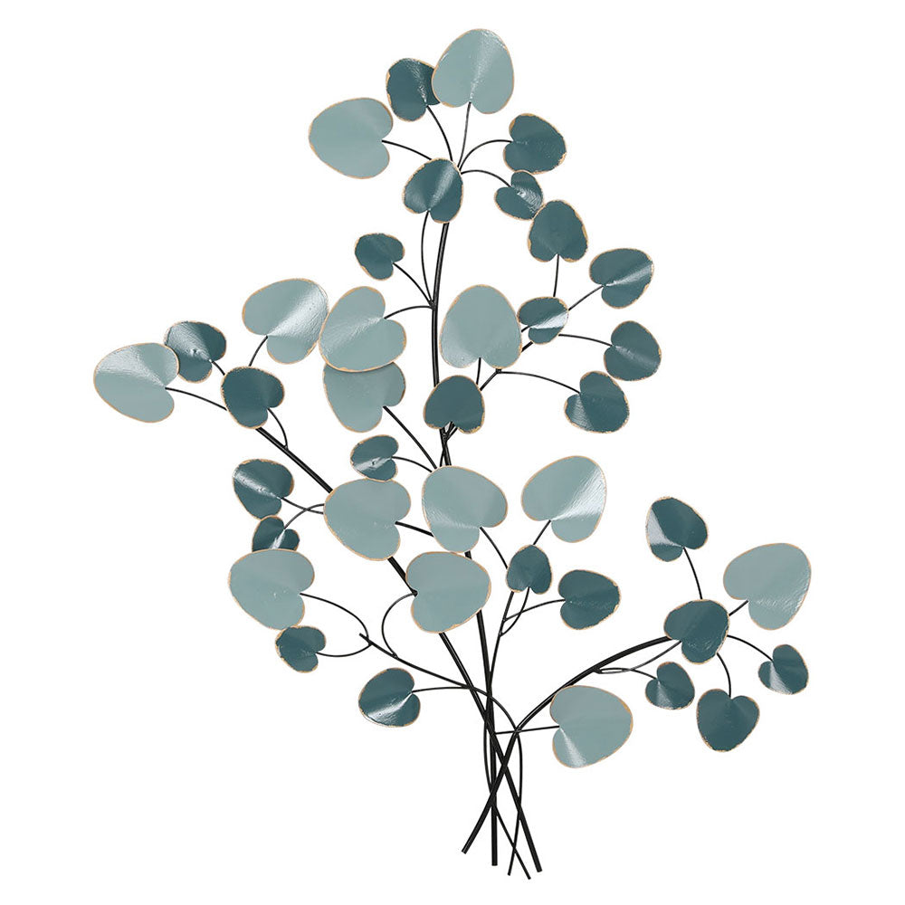 Metal Wall Art | Hanging Sculpture | Home Decor | Leaf Tree of Life | Blue