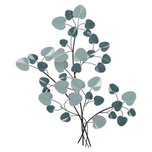 Metal Wall Art | Hanging Sculpture | Home Decor | Leaf Tree of Life | Blue