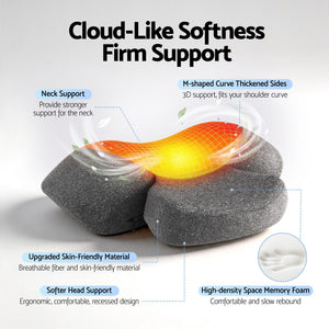 Neck Massager Pillow | Heated Memory Foam Support with Type-C Charging