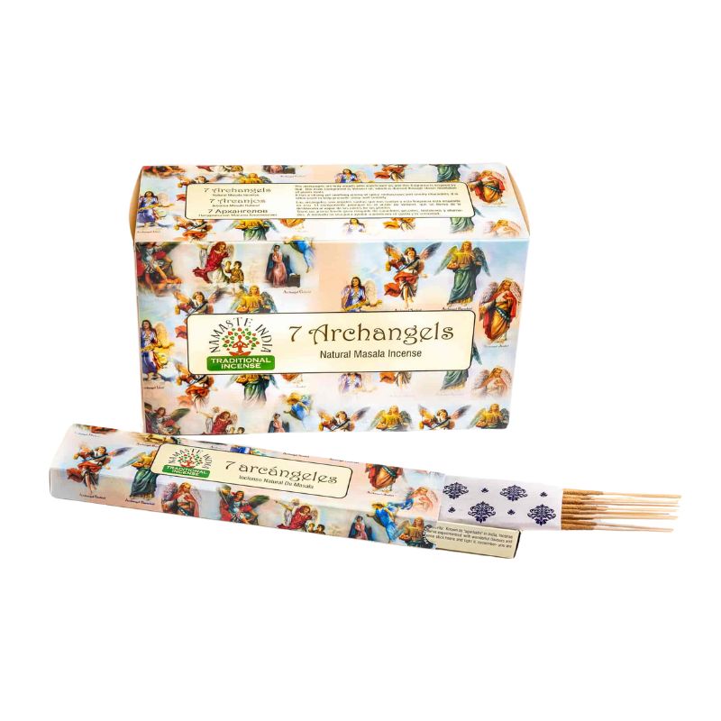 Namaste Seven Archangels Incense Sticks | 180 Grams - 12 x 15g Packets