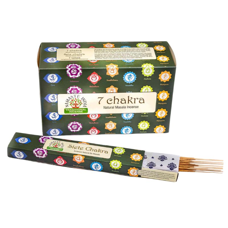 Namaste Seven Chakra Incense Sticks | 180 Grams - 12 x 15g Packets
