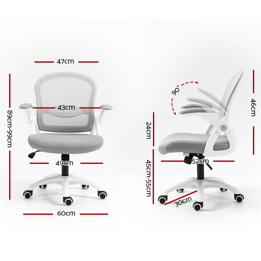 Mesh Office Chair | Mid Back | Grey