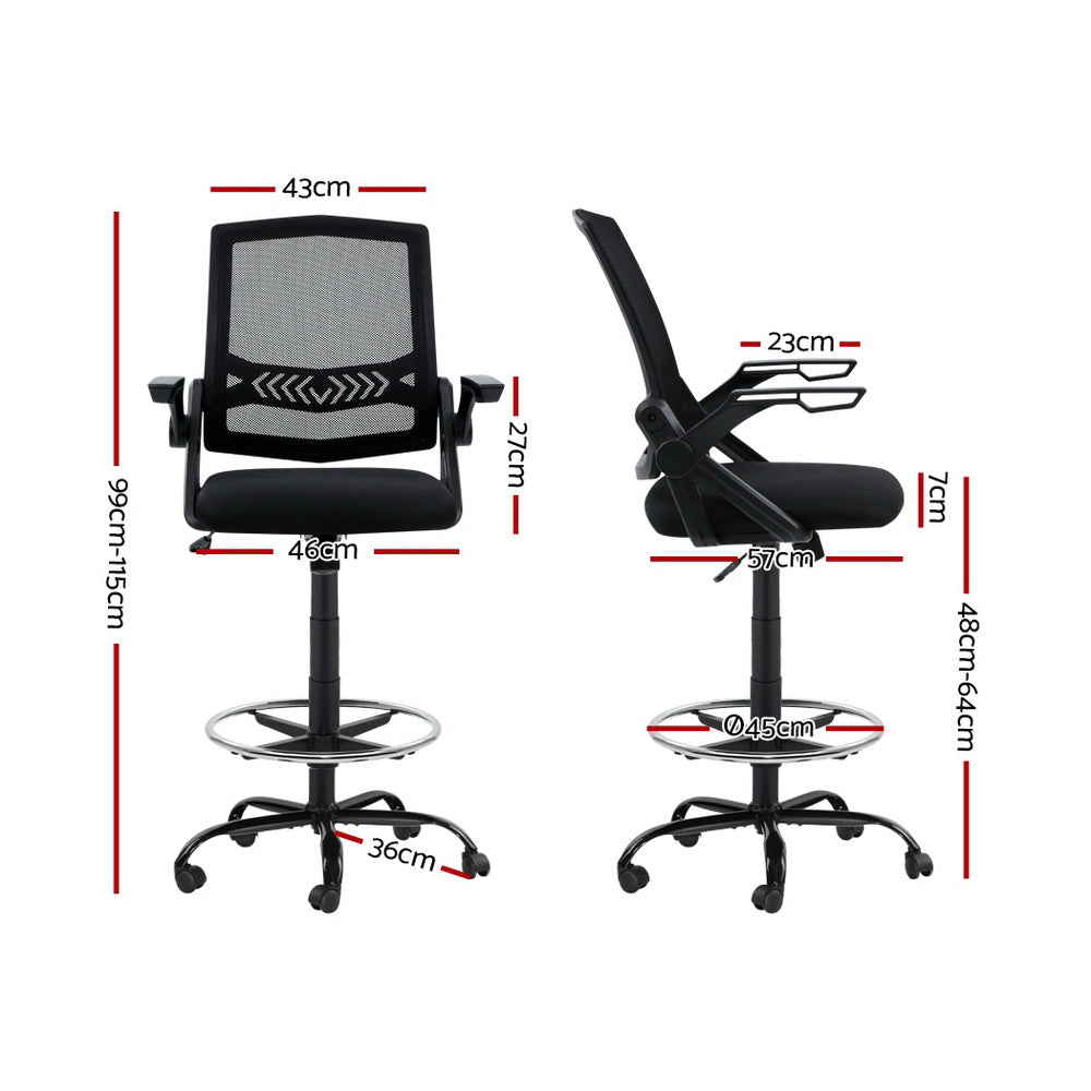 Office Chair | Drafting Stool | Mesh Chairs | Black